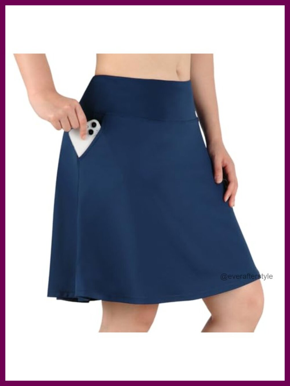 Womens Knee Length Skorts Golf Athletic with Pockets High Waist